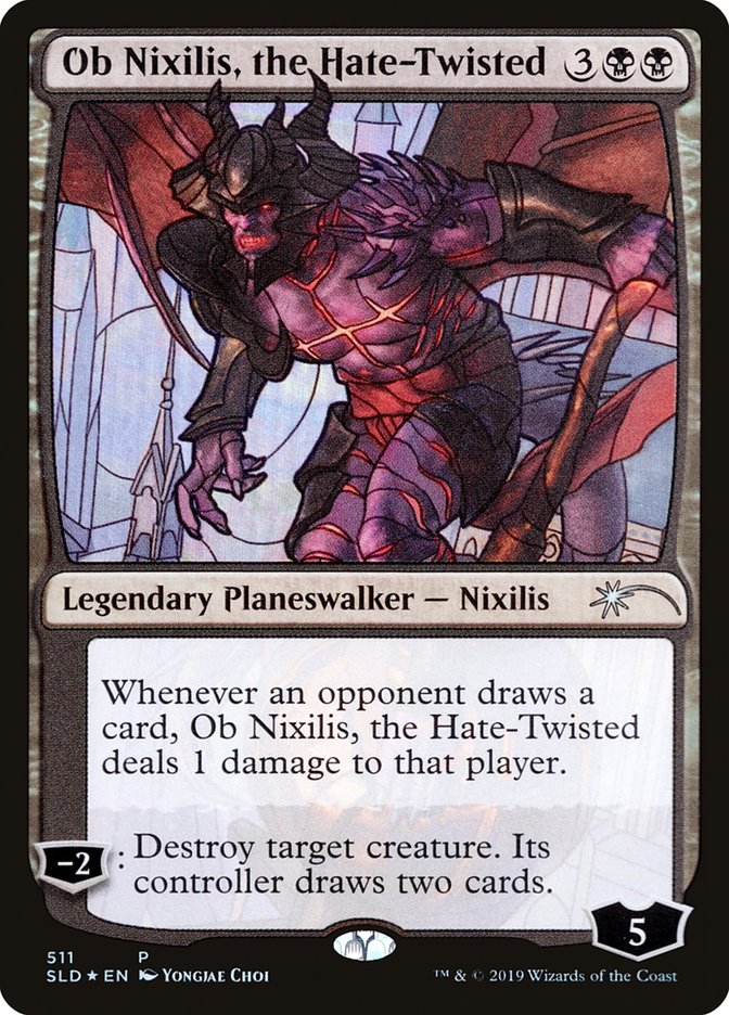 Ob Nixilis, the Hate-Twisted (Stained Glass) [Secret Lair Drop Promos] MTG Single Magic: The Gathering | Red Claw Gaming