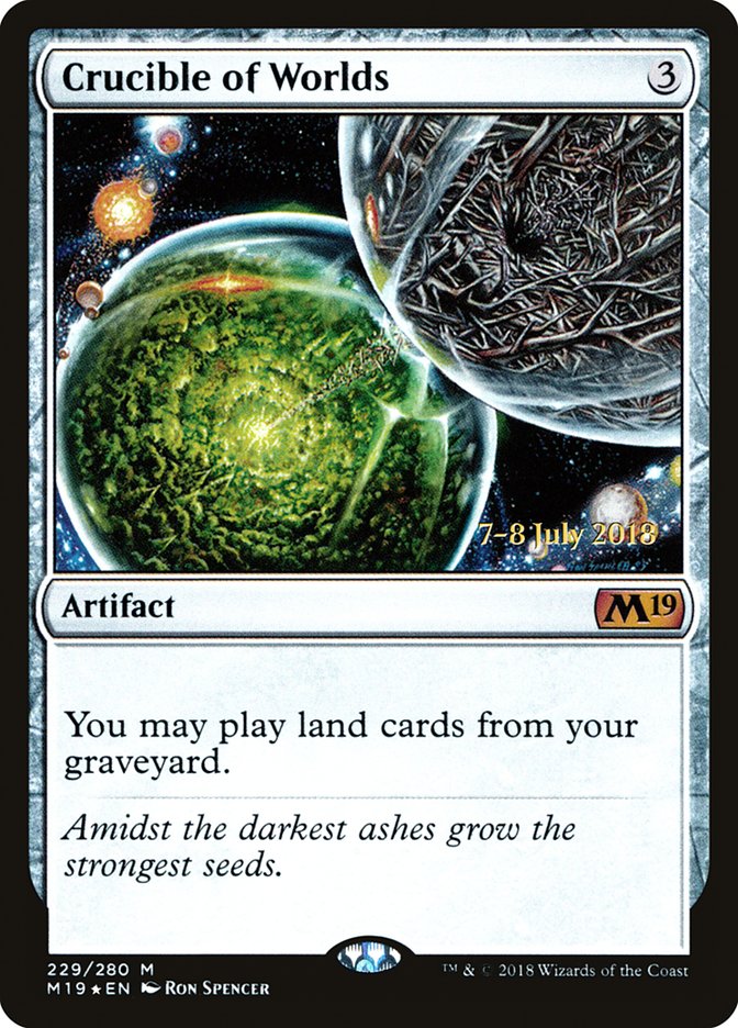 Crucible of Worlds [Core Set 2019 Prerelease Promos] MTG Single Magic: The Gathering | Red Claw Gaming