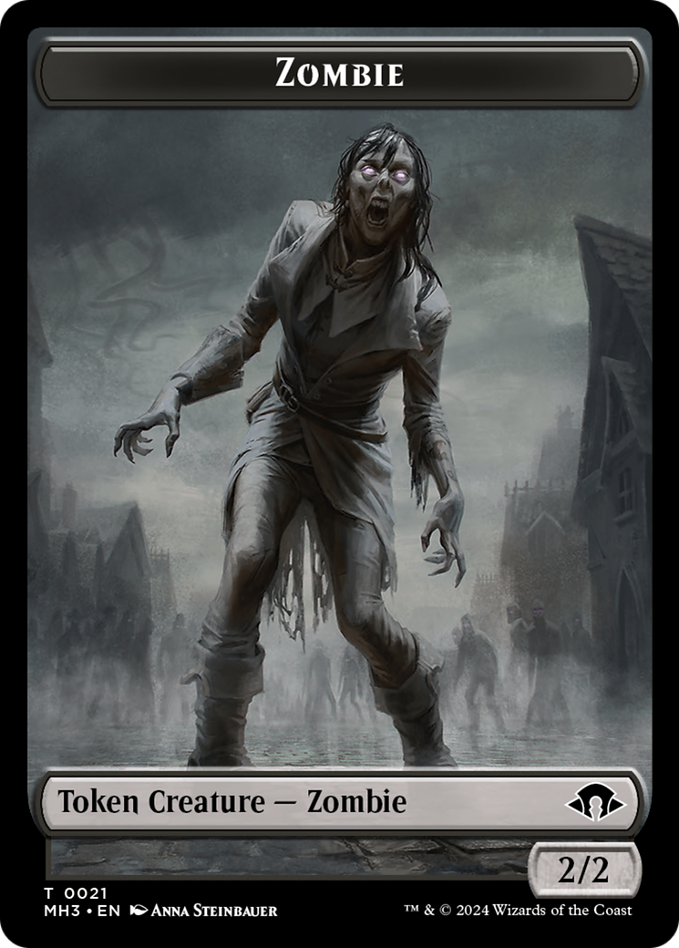 Plant (Ripple Foil) // Zombie Double-Sided Token [Modern Horizons 3 Tokens] MTG Single Magic: The Gathering | Red Claw Gaming