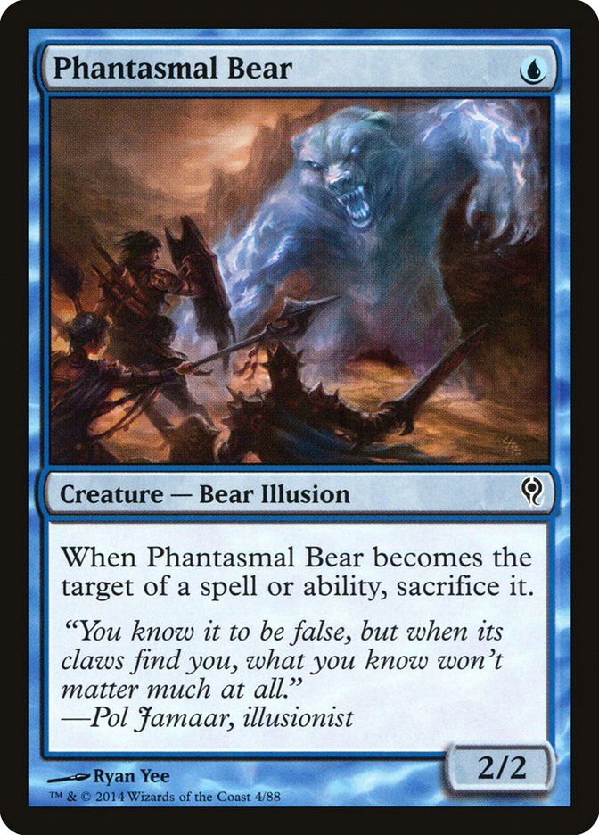 Phantasmal Bear [Duel Decks: Jace vs. Vraska] MTG Single Magic: The Gathering    | Red Claw Gaming