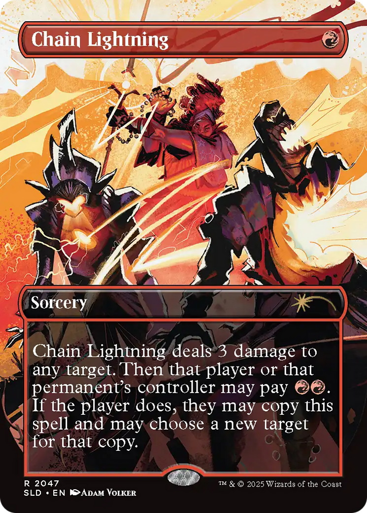 Chain Lightning (2047) (Rainbow Foil) [Secret Lair Drop Series] MTG Single Magic: The Gathering | Red Claw Gaming
