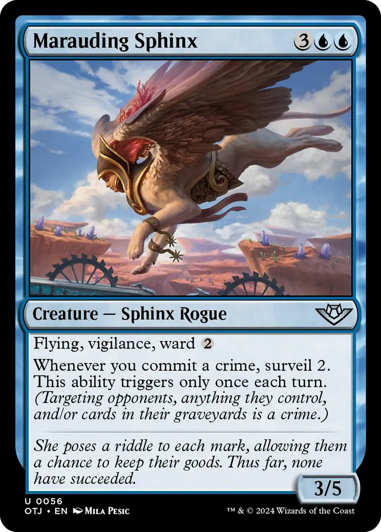 Marauding Sphinx [Outlaws of Thunder Junction] MTG Single Magic: The Gathering    | Red Claw Gaming