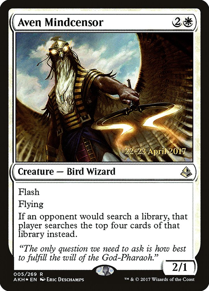 Aven Mindcensor [Amonkhet Prerelease Promos] MTG Single Magic: The Gathering | Red Claw Gaming