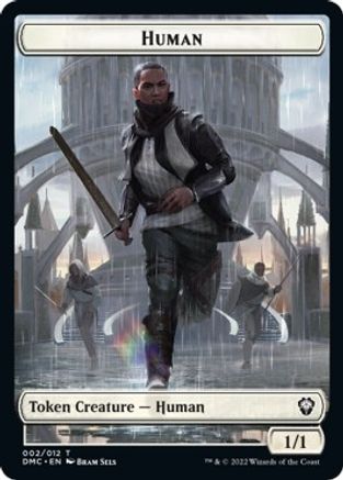 Human // Snake Double-Sided Token [Dominaria United Commander Tokens] MTG Single Magic: The Gathering | Red Claw Gaming