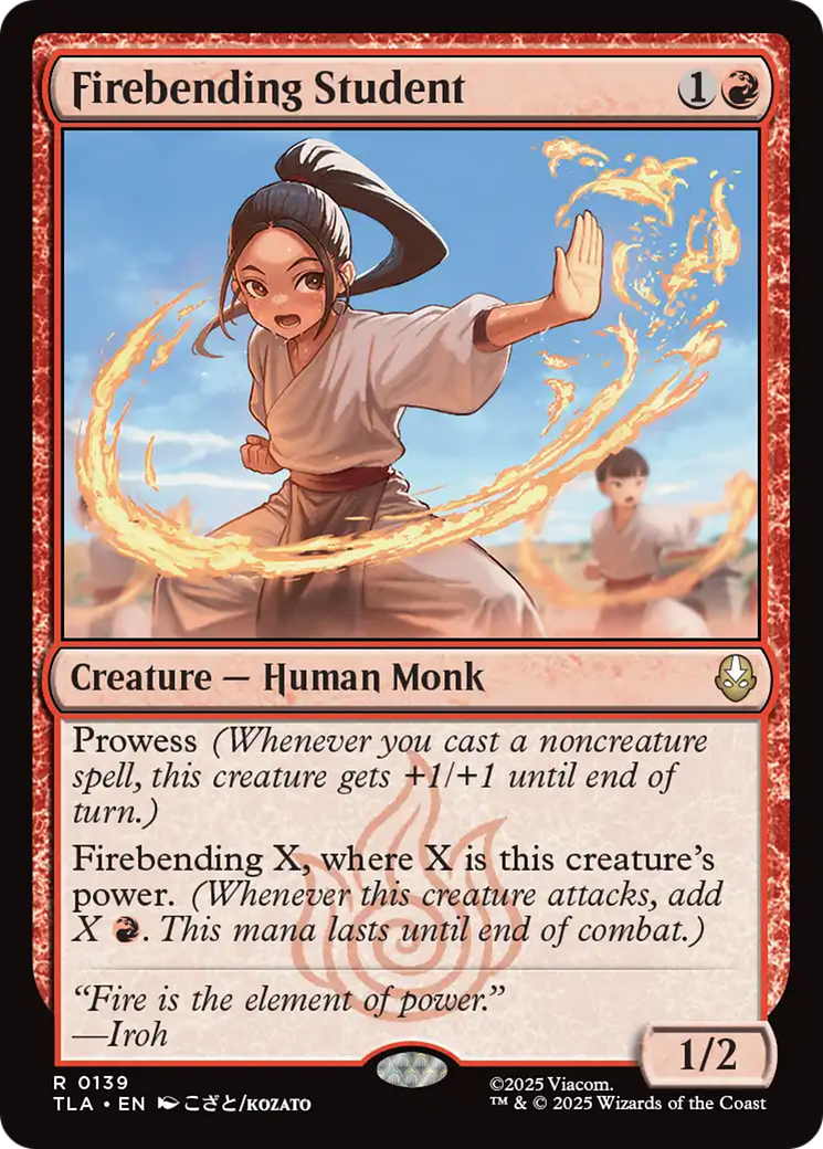 Firebending Student [Avatar: The Last Airbender] MTG Single Magic: The Gathering | Red Claw Gaming