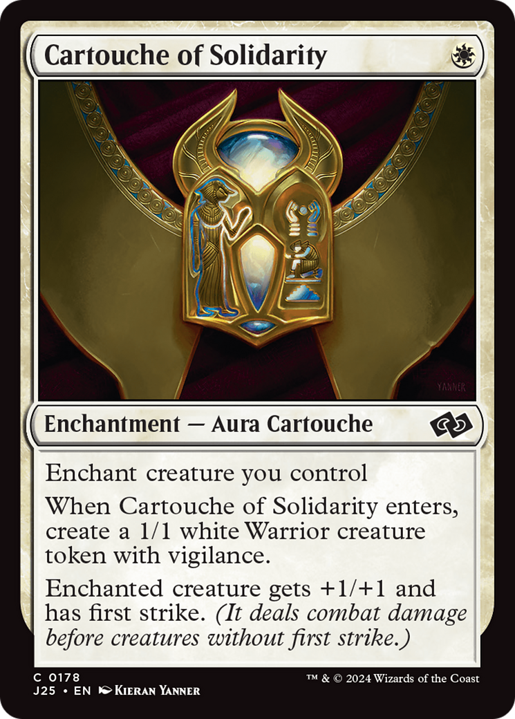 Cartouche of Solidarity [Foundations Jumpstart] MTG Single Magic: The Gathering | Red Claw Gaming
