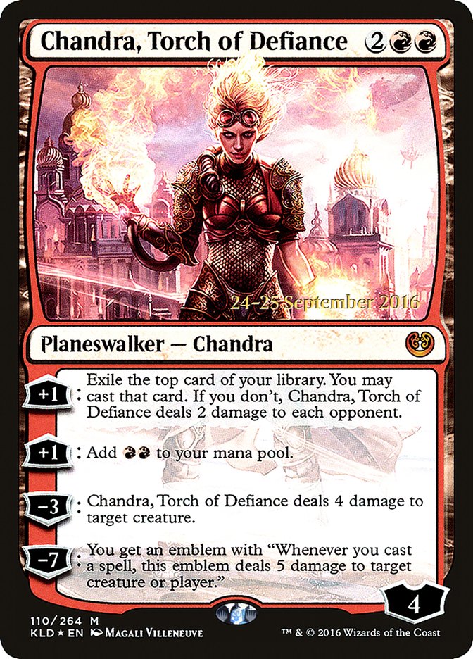 Chandra, Torch of Defiance [Kaladesh Prerelease Promos] MTG Single Magic: The Gathering | Red Claw Gaming