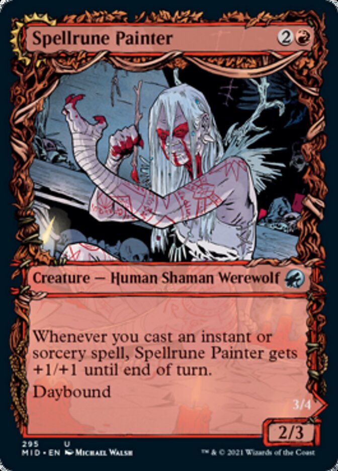 Spellrune Painter // Spellrune Howler (Showcase Equinox) [Innistrad: Midnight Hunt] MTG Single Magic: The Gathering | Red Claw Gaming