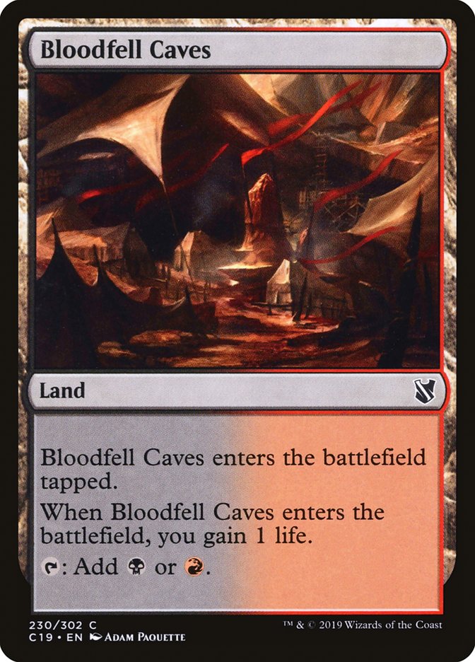 Bloodfell Caves [Commander 2019] MTG Single Magic: The Gathering | Red Claw Gaming