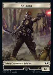 Soldier (003) // Sicarian Infiltrator Double-Sided Token (Surge Foil) [Warhammer 40,000 Tokens] MTG Single Magic: The Gathering | Red Claw Gaming