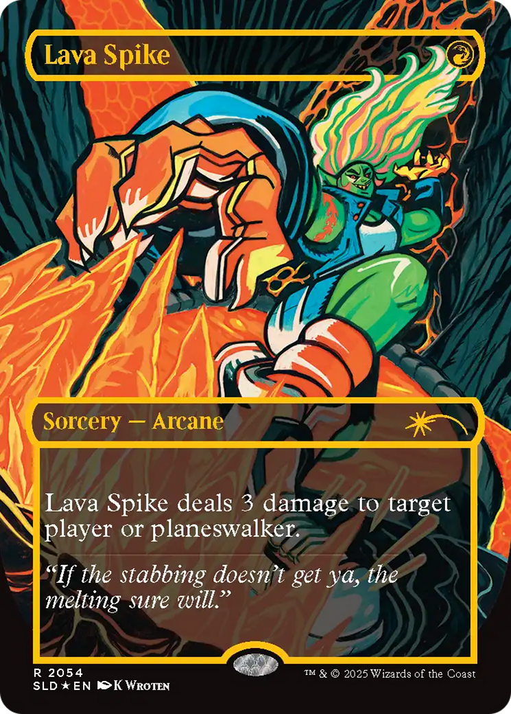 Lava Spike (2054) (Raised Foil) [Secret Lair Drop Series] MTG Single Magic: The Gathering | Red Claw Gaming