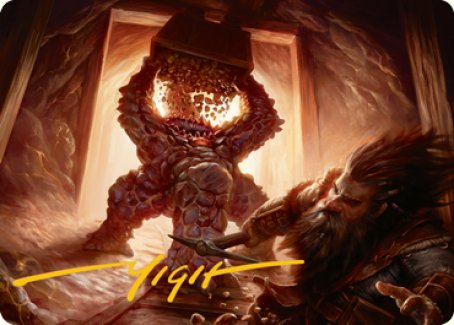 Xorn Art Card (Gold-Stamped Signature) [Dungeons & Dragons: Adventures in the Forgotten Realms Art Series] MTG Single Magic: The Gathering | Red Claw Gaming