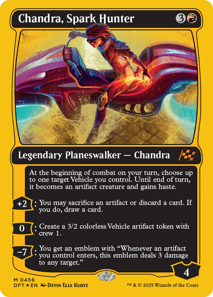 Chandra, Spark Hunter (First-Place Foil) [Aetherdrift] MTG Single Magic: The Gathering | Red Claw Gaming