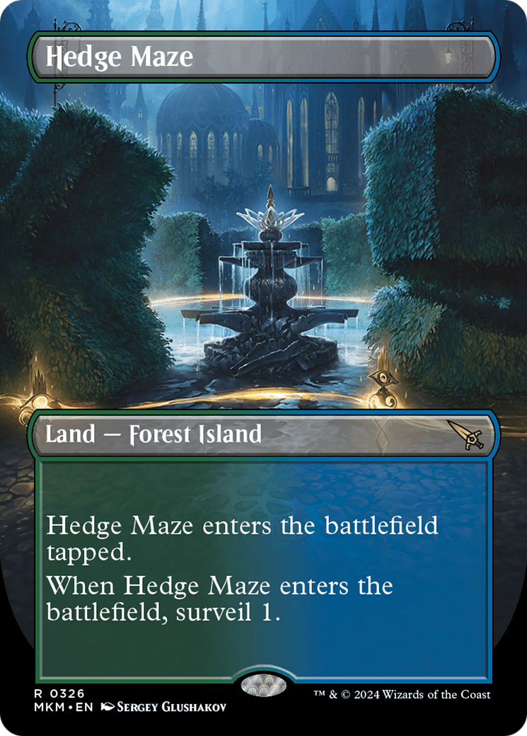 Hedge Maze (Borderless) [Murders at Karlov Manor] MTG Single Magic: The Gathering    | Red Claw Gaming
