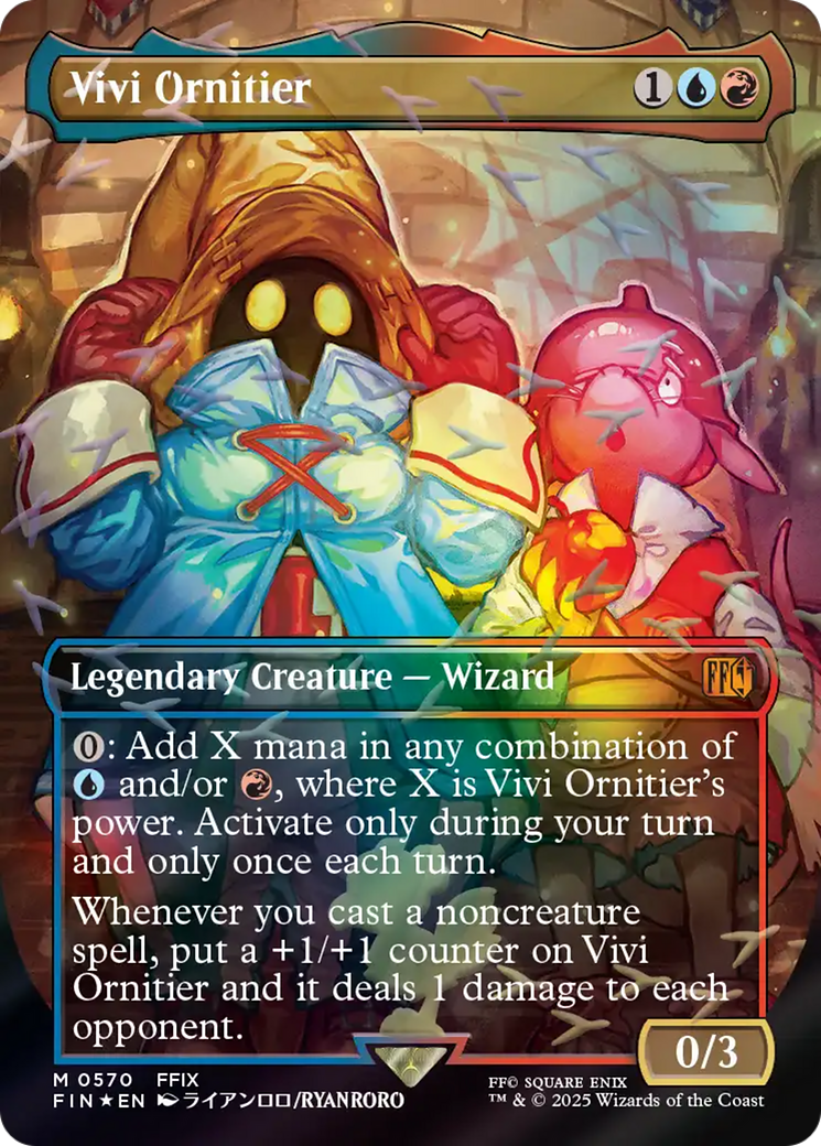Vivi Ornitier (Borderless) (Chocobo Track Foil) [FINAL FANTASY] MTG Single Magic: The Gathering | Red Claw Gaming