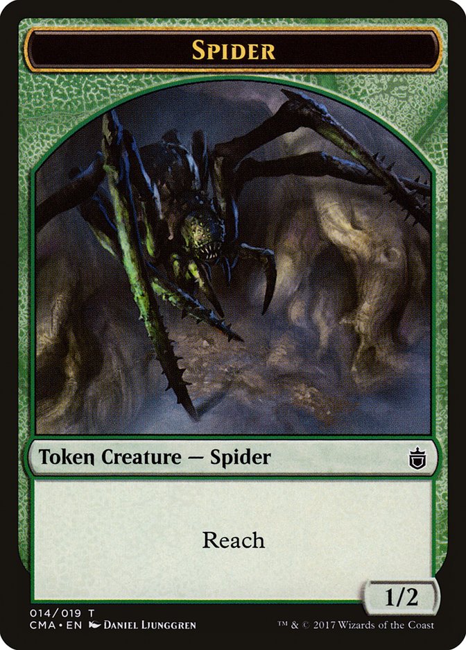 Spider Token [Commander Anthology Tokens] MTG Single Magic: The Gathering | Red Claw Gaming