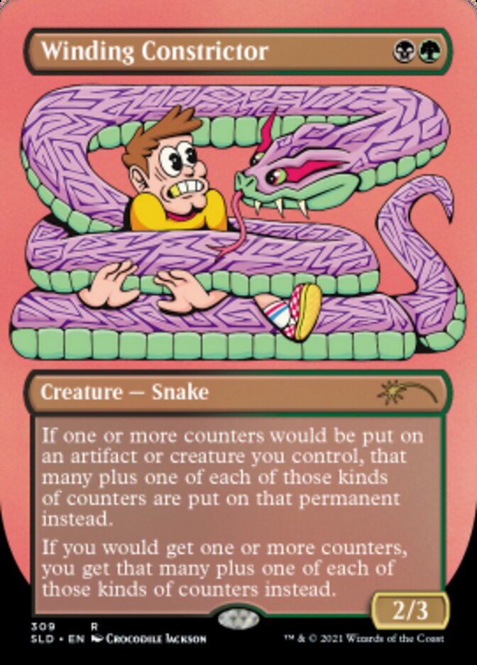 Winding Constrictor (Borderless) [Secret Lair Drop Series] MTG Single Magic: The Gathering | Red Claw Gaming
