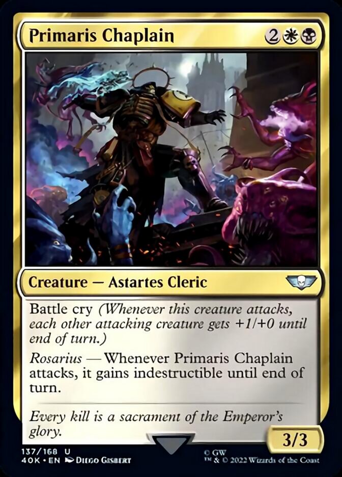 Primaris Chaplain (Surge Foil) [Warhammer 40,000] MTG Single Magic: The Gathering | Red Claw Gaming