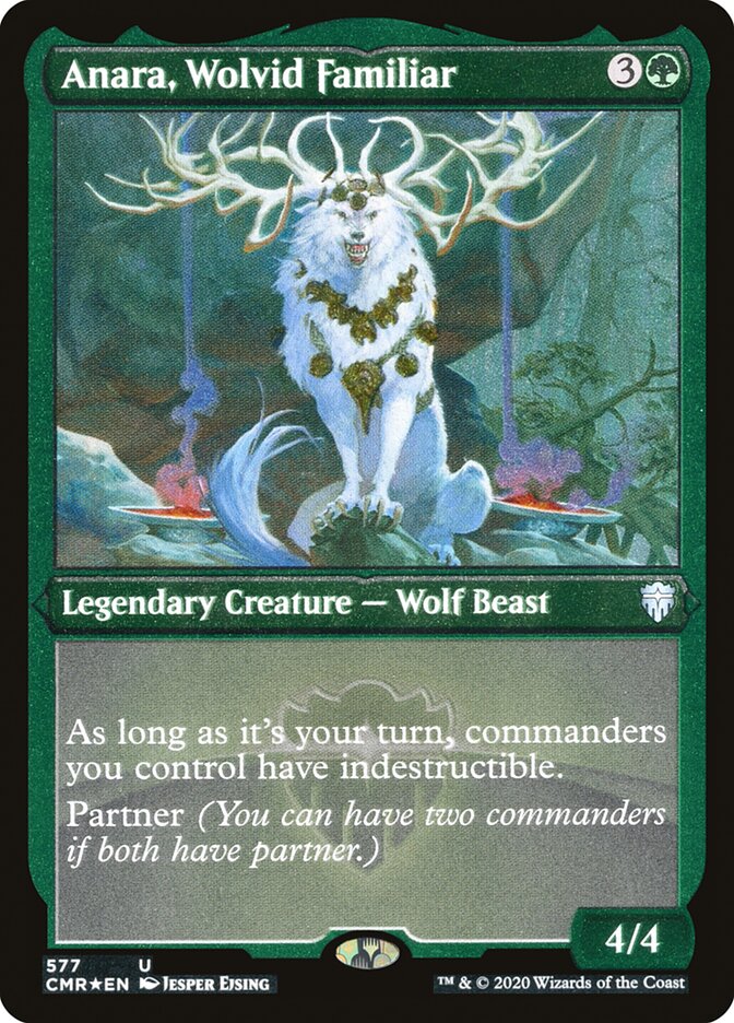 Anara, Wolvid Familiar (Etched) [Commander Legends] MTG Single Magic: The Gathering | Red Claw Gaming
