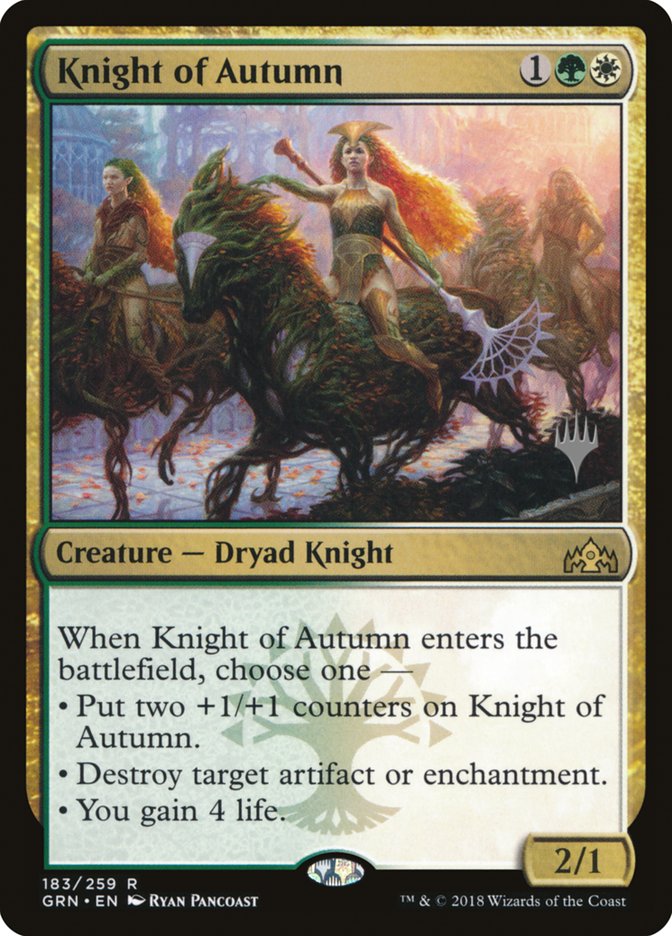 Knight of Autumn (Promo Pack) [Guilds of Ravnica Promos] MTG Single Magic: The Gathering | Red Claw Gaming