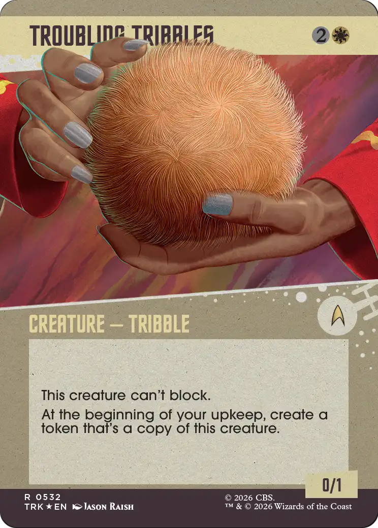 Troubling Tribbles (Showcase) (Surge Foil) [Star Trek] MTG Single Magic: The Gathering | Red Claw Gaming