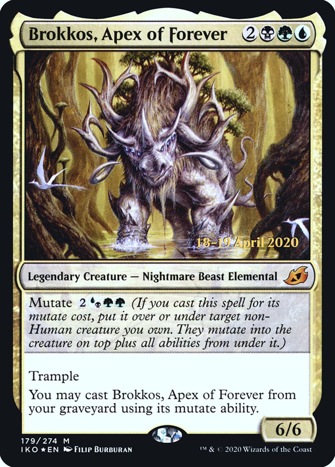 Brokkos, Apex of Forever [Ikoria: Lair of Behemoths Prerelease Promos] MTG Single Magic: The Gathering | Red Claw Gaming