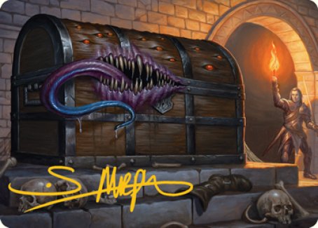 Mimic Art Card (Gold-Stamped Signature) [Dungeons & Dragons: Adventures in the Forgotten Realms Art Series] MTG Single Magic: The Gathering | Red Claw Gaming