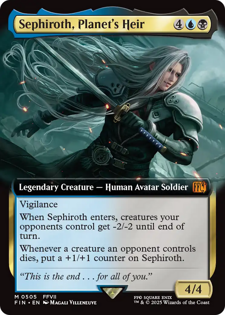 Sephiroth, Planet's Heir (Extended Art) [FINAL FANTASY] MTG Single Magic: The Gathering | Red Claw Gaming