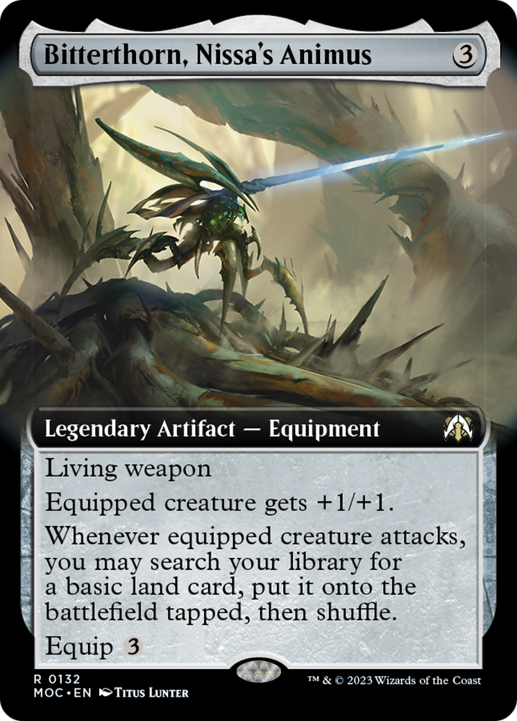Bitterthorn, Nissa's Animus (Extended Art) [March of the Machine Commander] MTG Single Magic: The Gathering | Red Claw Gaming
