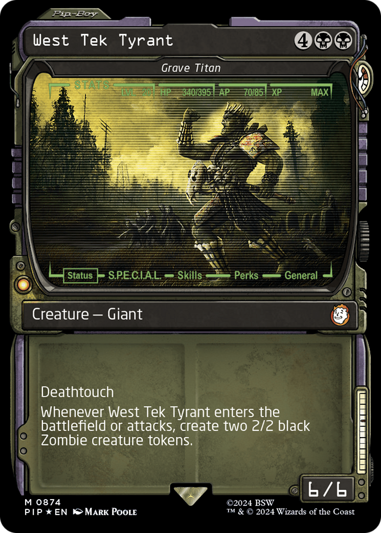West Tek Tyrant - Grave Titan (Showcase) (Surge Foil) [Fallout] MTG Single Magic: The Gathering | Red Claw Gaming
