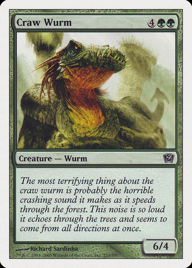 Craw Wurm [Ninth Edition] MTG Single Magic: The Gathering | Red Claw Gaming