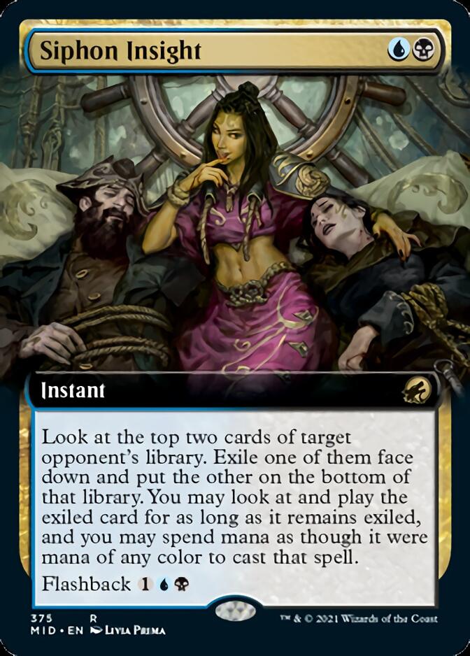 Siphon Insight (Extended Art) [Innistrad: Midnight Hunt] MTG Single Magic: The Gathering | Red Claw Gaming