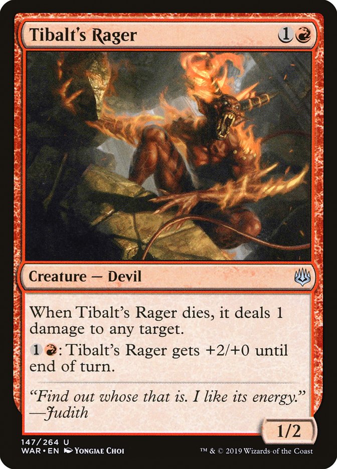 Tibalt's Rager [War of the Spark] MTG Single Magic: The Gathering | Red Claw Gaming