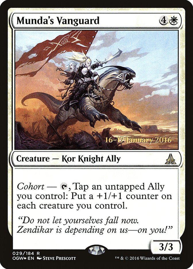Munda's Vanguard [Oath of the Gatewatch Prerelease Promos] MTG Single Magic: The Gathering | Red Claw Gaming