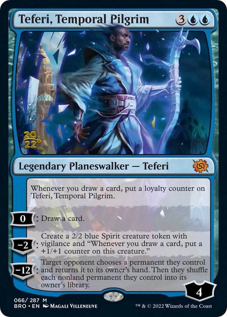 Teferi, Temporal Pilgrim [The Brothers' War Prerelease Promos] MTG Single Magic: The Gathering | Red Claw Gaming