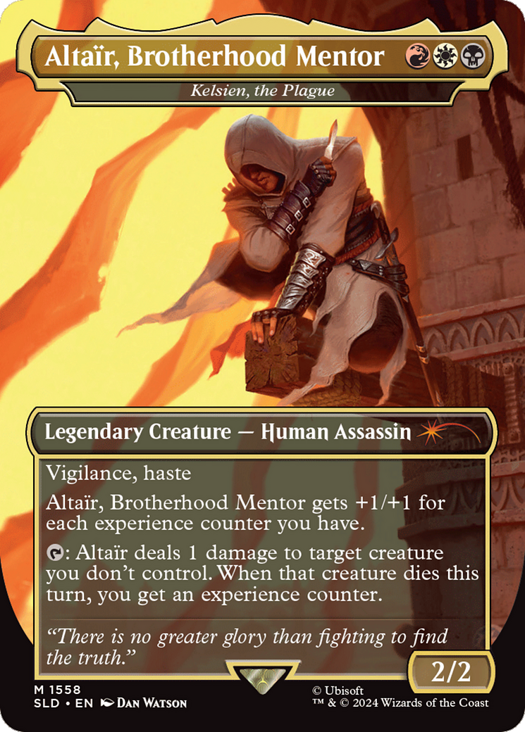 Altair, Brotherhood Mentor - Kelsien, the Plague (Rainbow Foil) [Secret Lair Drop Series] MTG Single Magic: The Gathering | Red Claw Gaming