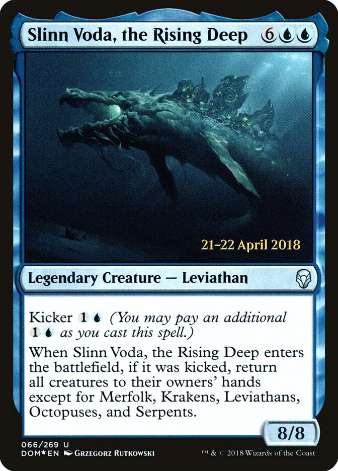 Slinn Voda, the Rising Deep [Dominaria Prerelease Promos] MTG Single Magic: The Gathering | Red Claw Gaming