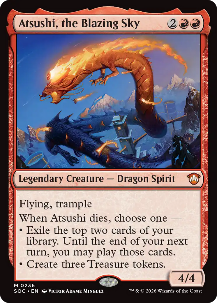Atsushi, the Blazing Sky [Secrets of Strixhaven Commander] MTG Single Magic: The Gathering | Red Claw Gaming