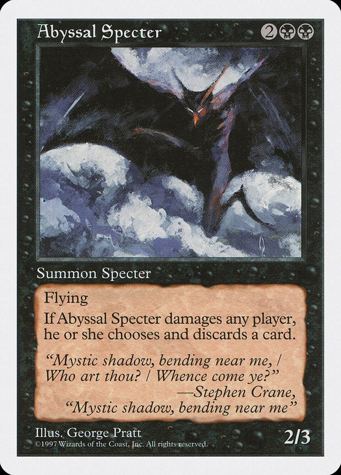Abyssal Specter [Fifth Edition] MTG Single Magic: The Gathering | Red Claw Gaming
