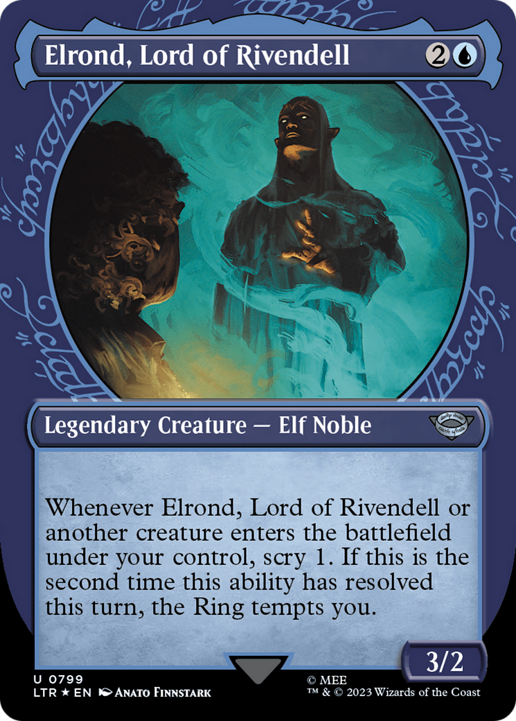 Elrond, Lord of Rivendell (Showcase) (Surge Foil) [The Lord of the Rings: Tales of Middle-Earth] MTG Single Magic: The Gathering | Red Claw Gaming