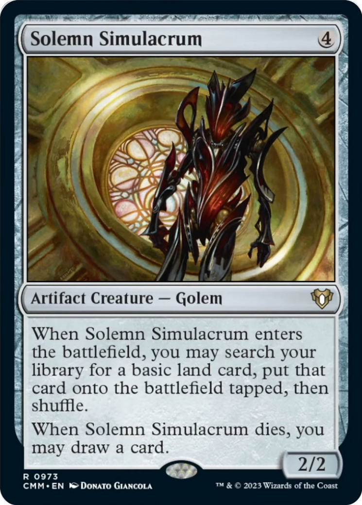 Solemn Simulacrum [Commander Masters] MTG Single Magic: The Gathering | Red Claw Gaming