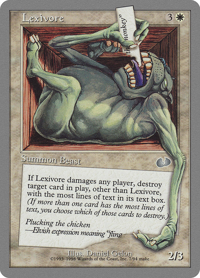 Lexivore [Unglued] MTG Single Magic: The Gathering | Red Claw Gaming