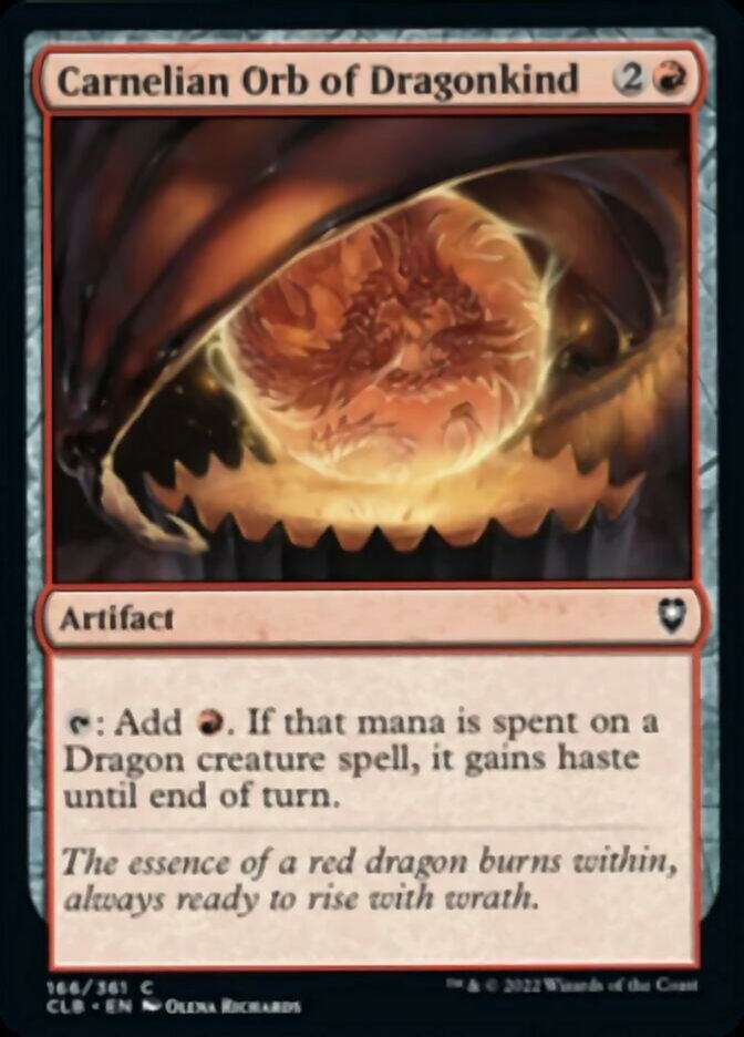 Carnelian Orb of Dragonkind [Commander Legends: Battle for Baldur's Gate] MTG Single Magic: The Gathering | Red Claw Gaming