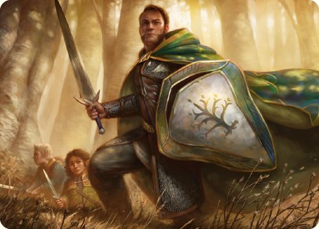 Boromir, Warden of the Tower Art Card [The Lord of the Rings: Tales of Middle-earth Art Series] MTG Single Magic: The Gathering | Red Claw Gaming