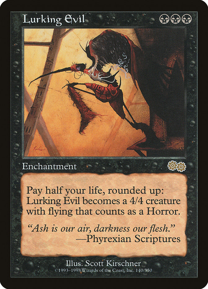 Lurking Evil [Urza's Saga] MTG Single Magic: The Gathering | Red Claw Gaming