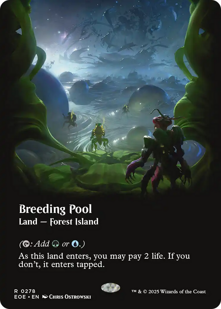 Breeding Pool (Borderless) [Edge of Eternities] MTG Single Magic: The Gathering | Red Claw Gaming