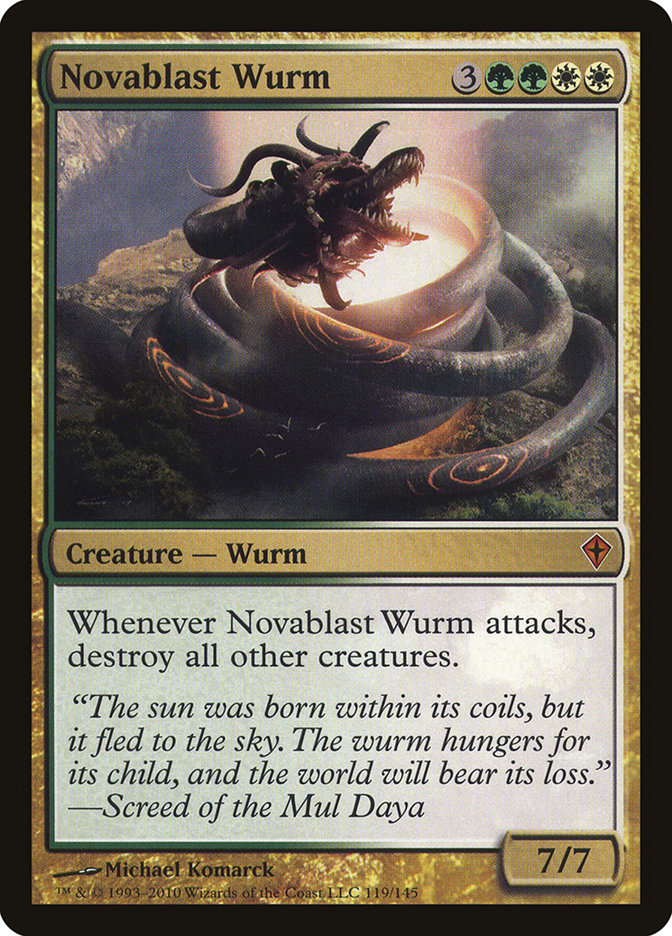 Novablast Wurm [Worldwake] MTG Single Magic: The Gathering | Red Claw Gaming