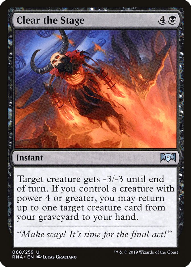 Clear the Stage [Ravnica Allegiance] MTG Single Magic: The Gathering | Red Claw Gaming