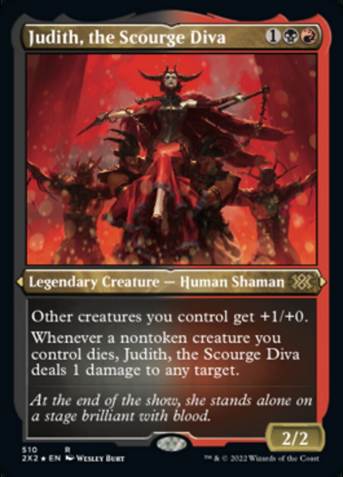 Judith, the Scourge Diva (Foil Etched) [Double Masters 2022] MTG Single Magic: The Gathering    | Red Claw Gaming