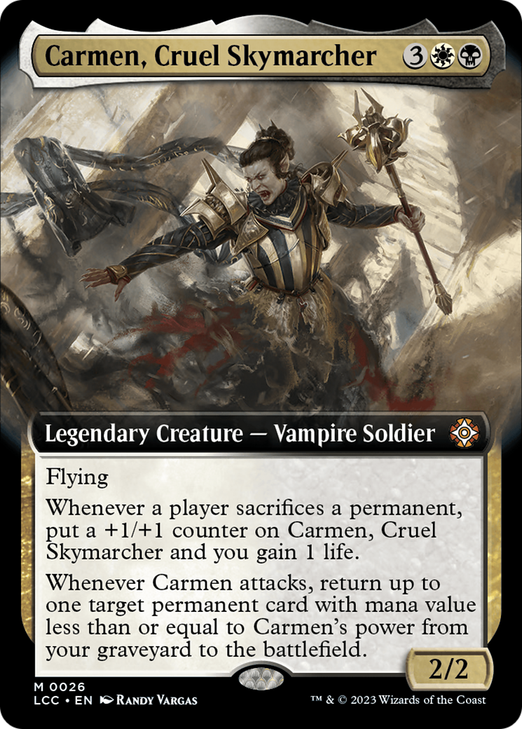 Carmen, Cruel Skymarcher (Extended Art) [The Lost Caverns of Ixalan Commander] MTG Single Magic: The Gathering | Red Claw Gaming